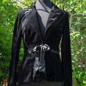 White House Black Market Velvet Blazer Jacket Work